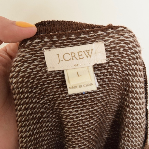 ❌SOLD❌J.Crew Reverse Fairisle Merino Wool Sweater - Picture 7 of 7